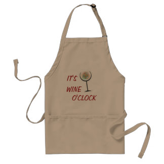 IT'S WINE O'CLOCK KHAKI CHEF APRON