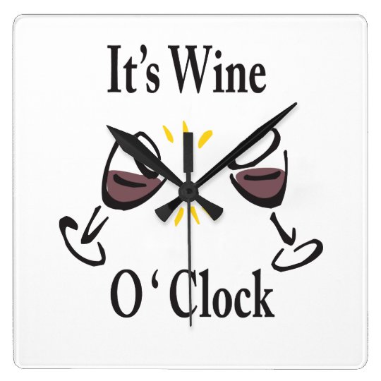 Its Wine O'Clock Wall Clock Zazzle.co.uk