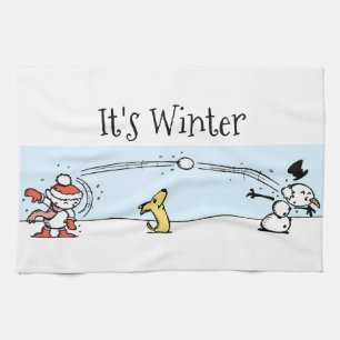 It's Winter kitchen towel