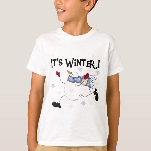 It's  Winter Snowman Holidays T-Shirt (Front)