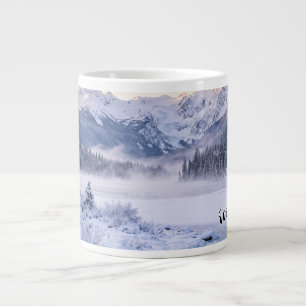 "Its Winter!" Snowy Mountain Large Coffee Mug