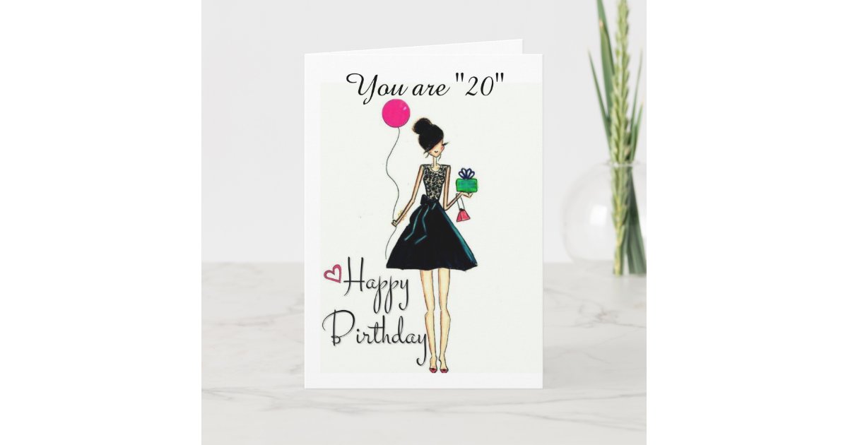 **IT'S YOUR **20th** BIRTHDAY!!!!** BIRTHDAY Card | Zazzle