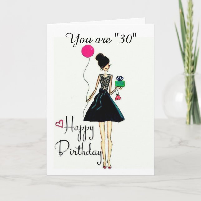 **IT'S YOUR **30** BIRTHDAY!!!!** BIRTHDAY Card (Front)