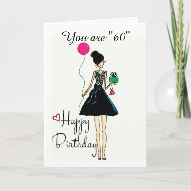 **IT'S YOUR **60** BIRTHDAY!!!!** BIRTHDAY Card (Front)