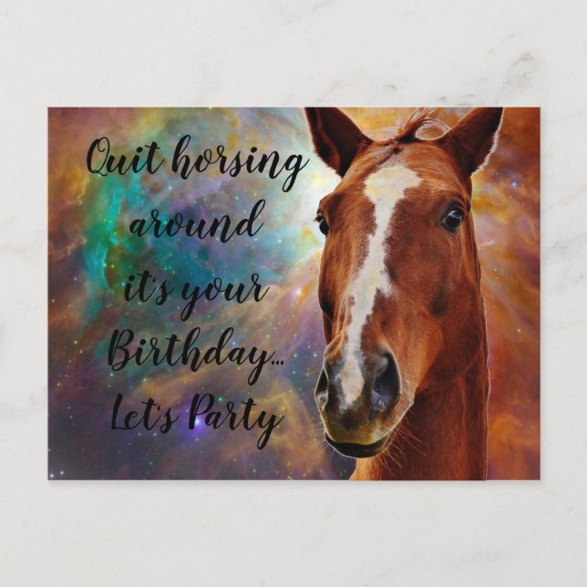 It's your Birthday Horse greetings Postcard (Front)