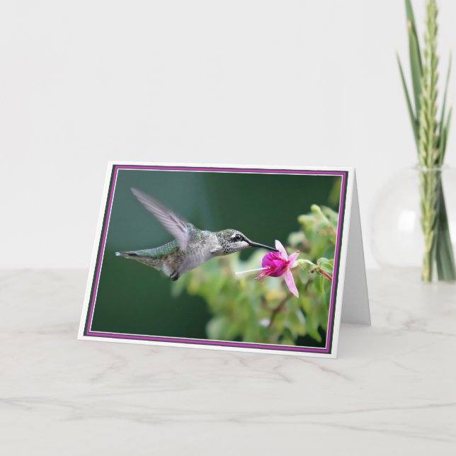 IT'S YOUR BIRTHDAY! Hummingbird Card (Front)