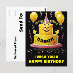 Its your birthday I wish you happy bithday Postcard