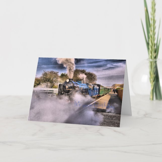 It's your Birthday, Steam Train Card (Front)