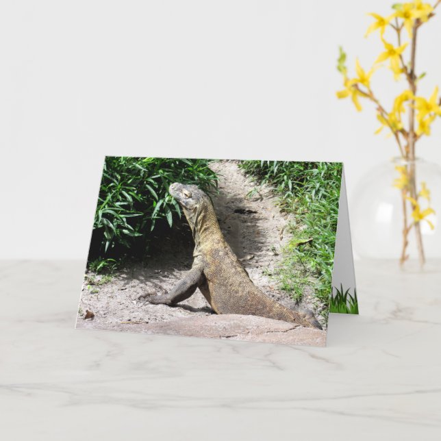 It's Your Birthday - Walk on the Wild Side Komodo  Card (Yellow Flower)