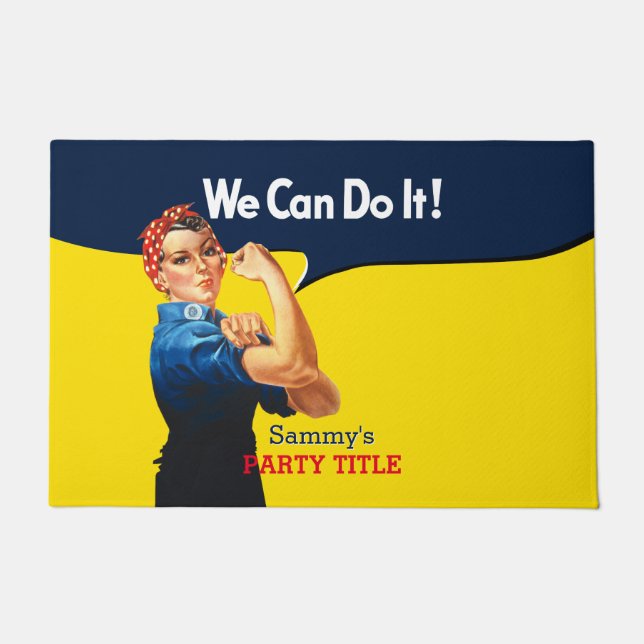 It's Your Custom Rosie Party Personalise This Doormat (Front)