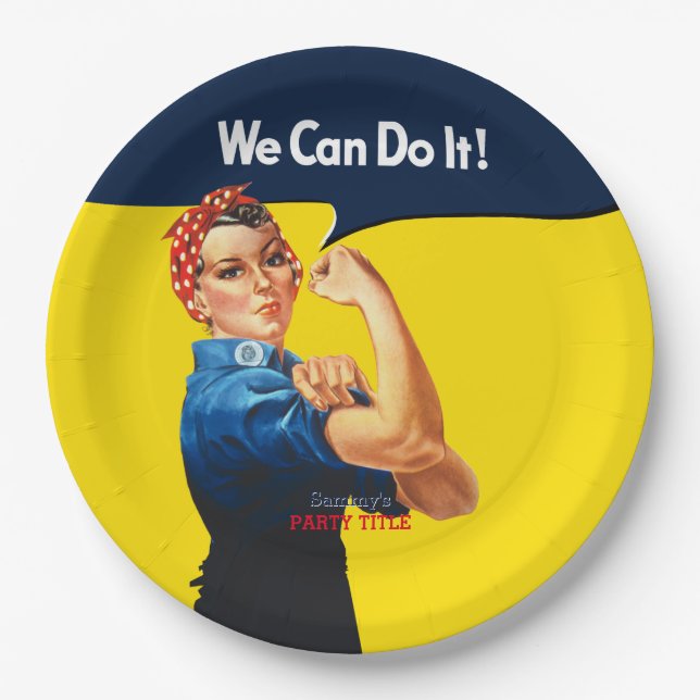 It's Your Custom Rosie Party Personalise This Paper Plate (Front)