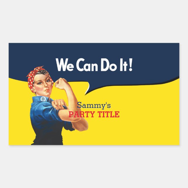 It's Your Custom Rosie Party Personalise This Rectangular Sticker (Front)