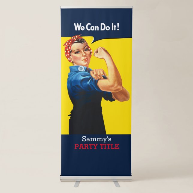 It's Your Custom Rosie Party Personalise This Retractable Banner (Front)