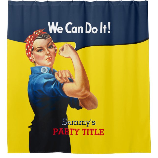 It's Your Custom Rosie Party Personalise This Shower Curtain (Front)