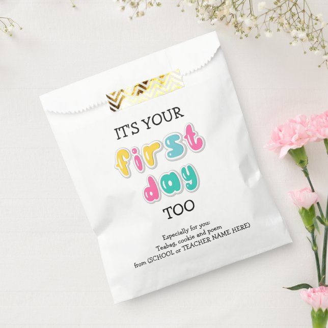 IT'S YOUR FIRST DAY TOO Gift For Parents Favour Bags (Sealed)
