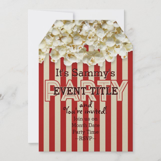 It's Your Party Invitation 12 lines 2 sided custom (Front)