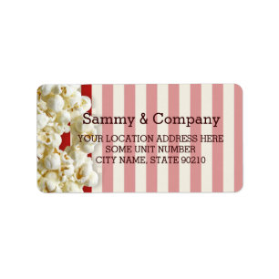 It's Your Party Personalised Popcorn Style Label