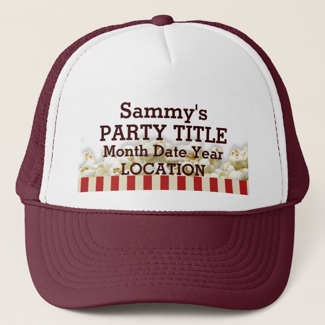 It's Your Personalised Party Hat Popcorn Style (Front)