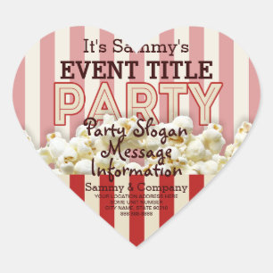 It's Your Personalised Party Supply. Heart Sticker