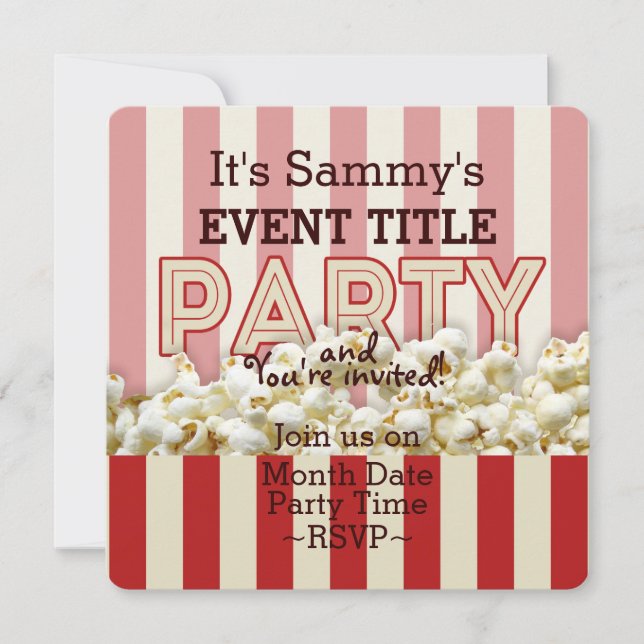 It's Your Personalised Party Supply. Invitation (Front)