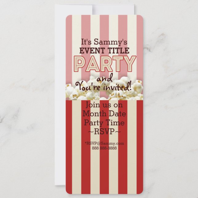 It's Your Personalised Party Supply. Invitation (Front)
