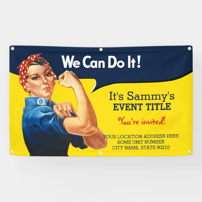 It's Your Personalised Rosie Party signage Banner (Horizontal)