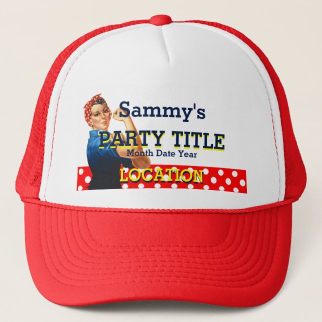 It's Your Personalised Rosie Party Style Trucker Hat (Front)