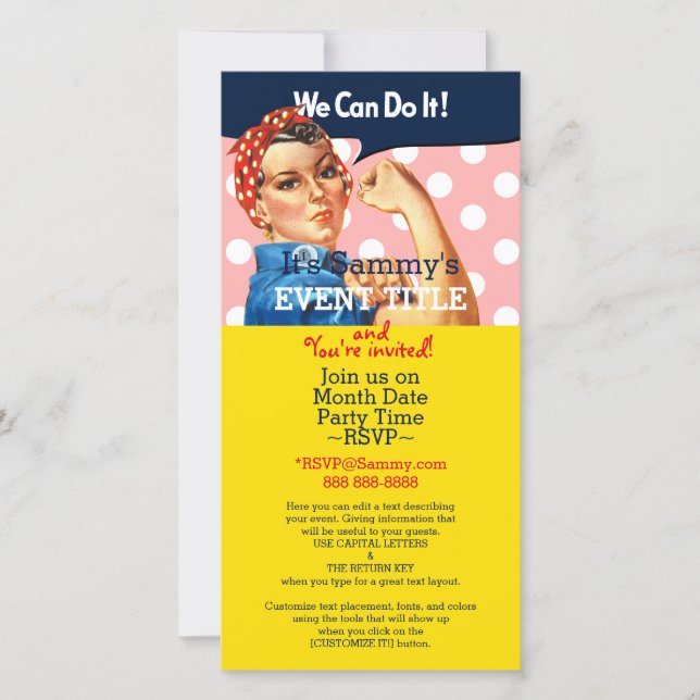 It's Your Personalised Rosie Party Supply (Front)