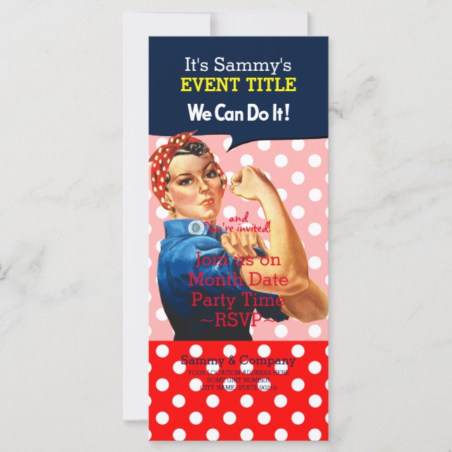 It's Your Personalised Rosie Party Supply (Front)