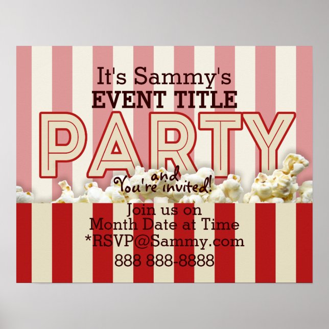 It's Your Personalized Party Supply. Poster (Front)
