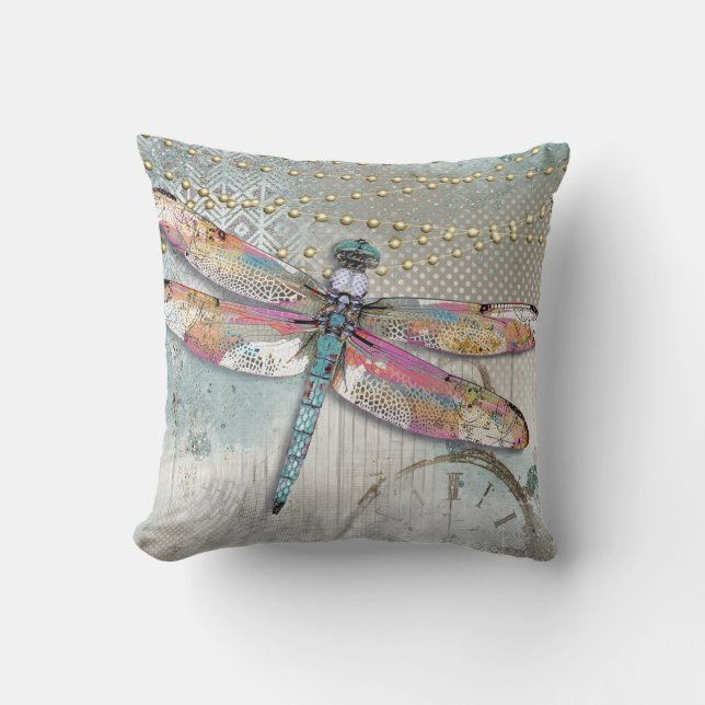 It's Your Time To Shine Dragonfly Pillow (Front)