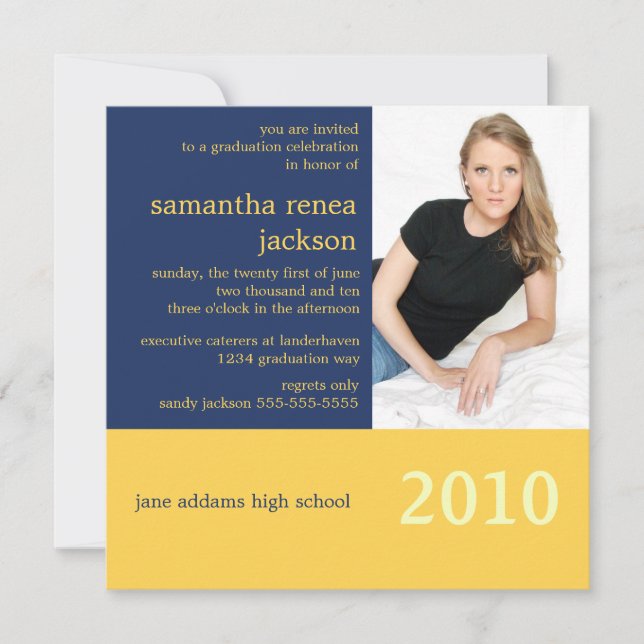 It's Your Year Graduation Invitation (Navy) (Front)