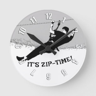 It's Zip-Time! - Ziplining Pro Round Clock