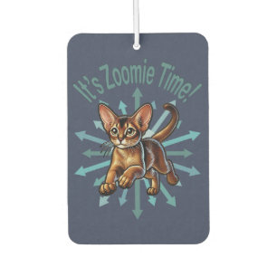 It's Zoomie Time Abyssinian Cat Car Air Freshener