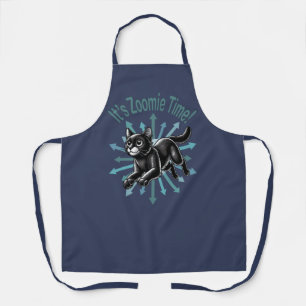 It's Zoomie Time Black Cat Apron