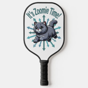 It's Zoomie Time British Shorthaired Cat Pickleball Paddle