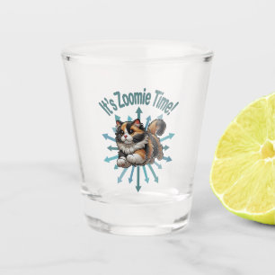 It's Zoomie Time Calico Cat Shot Glass