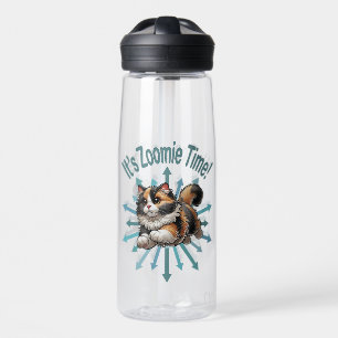 It's Zoomie Time Calico Cat Water Bottle