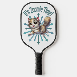 It's Zoomie Time Cute Tricolor Cat Pickleball Paddle