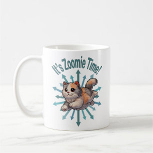 It's Zoomie Time Dilute Calico Cat Coffee Mug