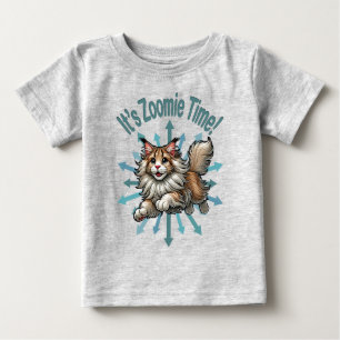 It's Zoomie Time Maine Coon Cat Baby T-Shirt
