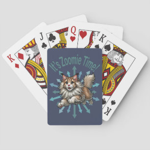 It's Zoomie Time Maine Coon Cat Playing Cards