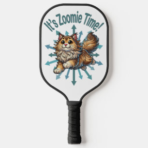 It's Zoomie Time Norwegian Forest Cat Pickleball Paddle