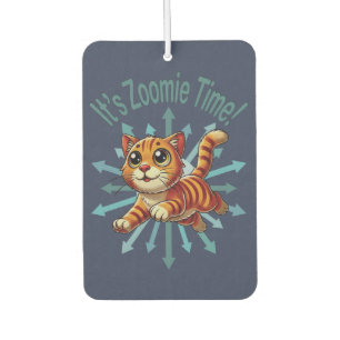 It's Zoomie Time Orange Tabby Cat Car Air Freshener