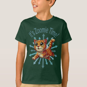 It's Zoomie Time Orange Tabby Cat T-Shirt