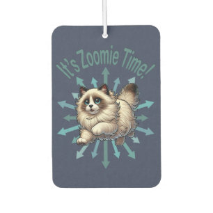 It's Zoomie Time Ragdoll Cat Car Air Freshener