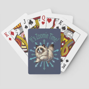 It's Zoomie Time Ragdoll Cat Playing Cards