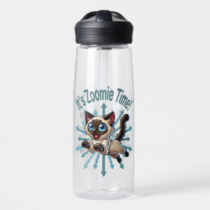 It's Zoomie Time Siamese Cat Water Bottle