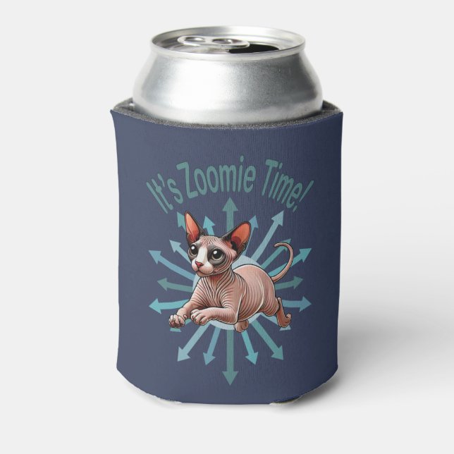 It's Zoomie Time Sphynx Cat Can Cooler (Can Back)