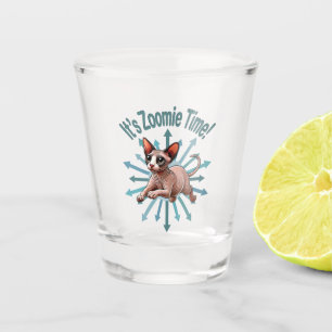 It's Zoomie Time Sphynx Cat Shot Glass